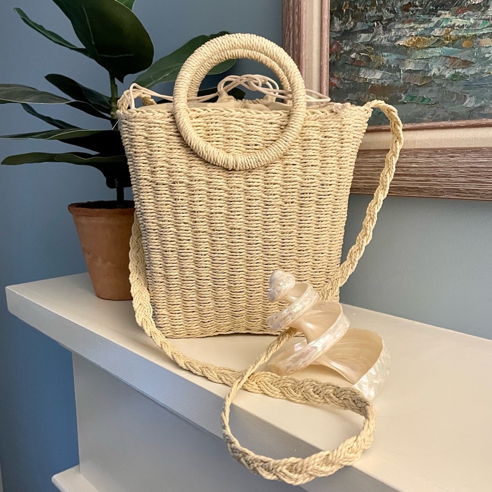 KRISTIN MADE Straw Bag (Picking Berries Bag)
